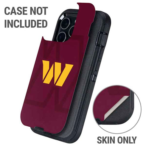 NFL Washington Commanders Large Logo Otterbox Defender iPhone Skin
