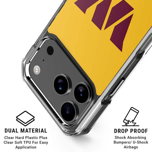 NFL Washington Commanders Logo iPhone 18 Pro Clear Case