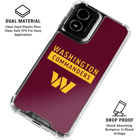 NFL Washington Commanders Moto G Power 5G (2024) Clear Case