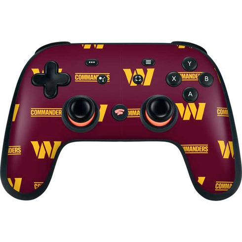NFL Washington Commanders Blitz Series Google Stadia Controller Skin