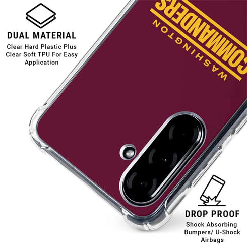 NFL Washington Commanders Performance Series Galaxy A36 5G Clear Case