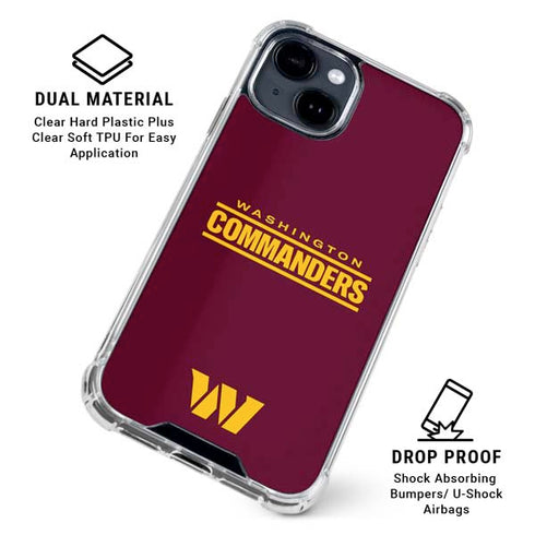 NFL Washington Commanders Performance Series iPhone 15 Clear Case