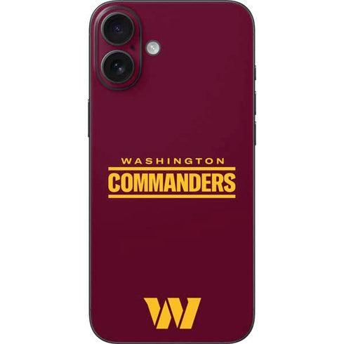NFL Washington Commanders Performance Series iPhone 16 Plus Skin