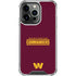 NFL Washington Commanders Performance Series iPhone 16 Pro Clear Case