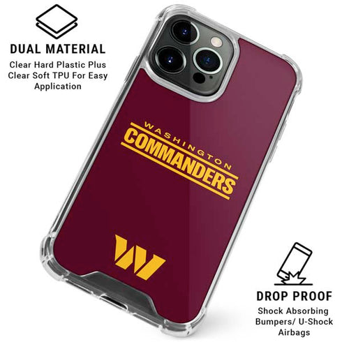NFL Washington Commanders Performance Series iPhone 16 Pro Max Clear Case