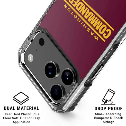 NFL Washington Commanders Performance Series iPhone 18 Pro Clear Case