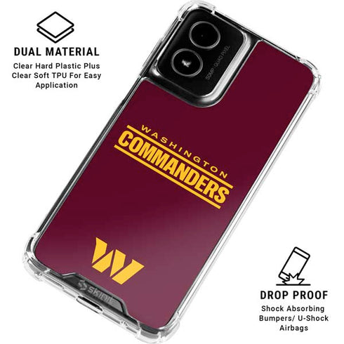 NFL Washington Commanders Performance Series Moto G Power 5G (2024) Clear Case