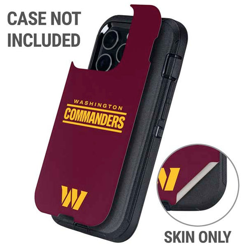 NFL Washington Commanders Performance Series Otterbox Defender iPhone Skin
