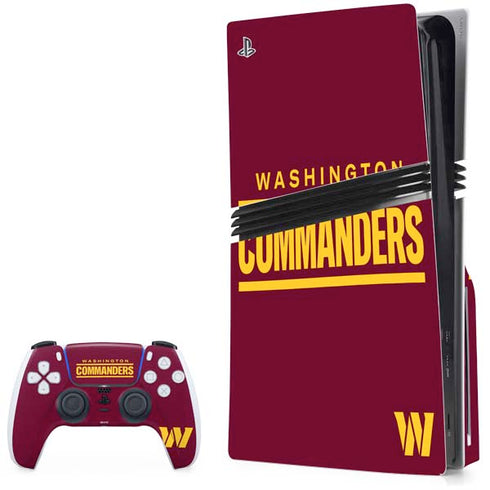 NFL Washington Commanders Performance Series PS5 Pro Disk Bundle Skin