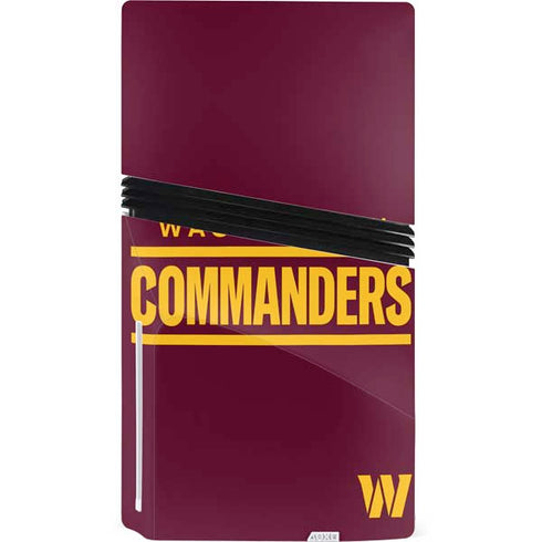 NFL Washington Commanders Performance Series PS5 Pro Disk Bundle Skin