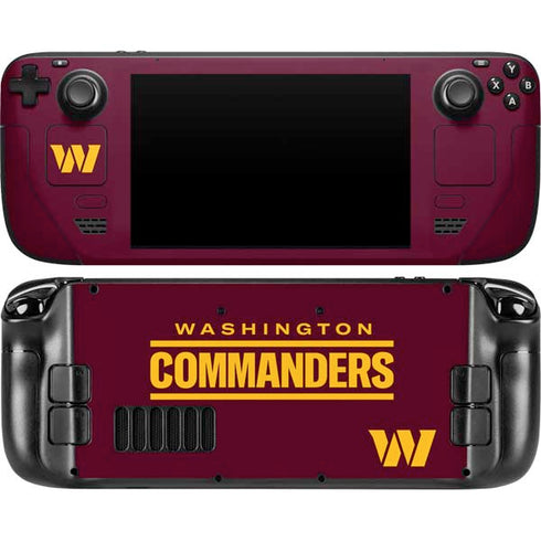 NFL Washington Commanders Performance Series Steam Deck Handheld Gaming Computer Skin