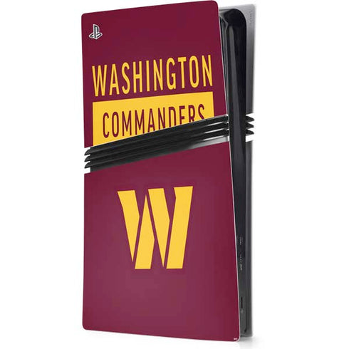 NFL Washington Commanders PS5 Pro Console Skin
