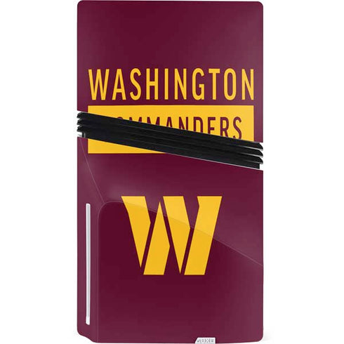 NFL Washington Commanders PS5 Pro Disk Bundle Skin