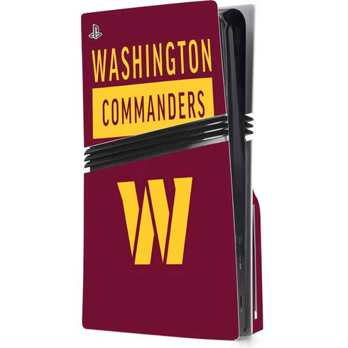 NFL Washington Commanders PS5 Pro Disk Console Skin
