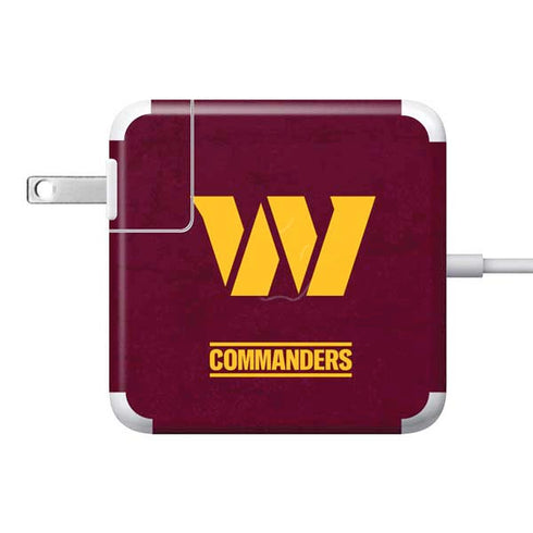 NFL Washington Commanders Distressed 85W Power Adapter (15 and 17 inch MacBook Pro Charger) Skin