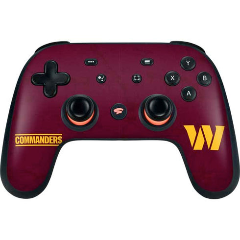 NFL Washington Commanders Distressed Google Stadia Controller Skin