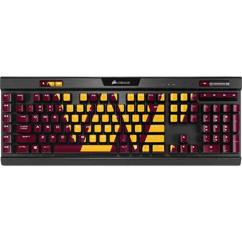 NFL Washington Commanders Distressed K95 RGB PLATINUM Mechanical Gaming Keyboard Skin