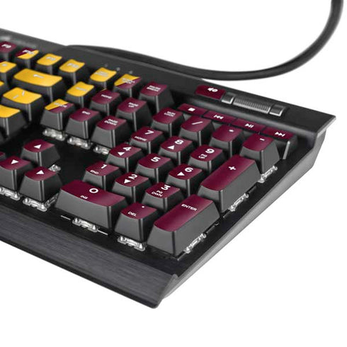 NFL Washington Commanders Distressed K95 RGB PLATINUM Mechanical Gaming Keyboard Skin