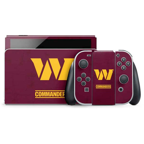 NFL Washington Commanders Distressed Nintendo Skins