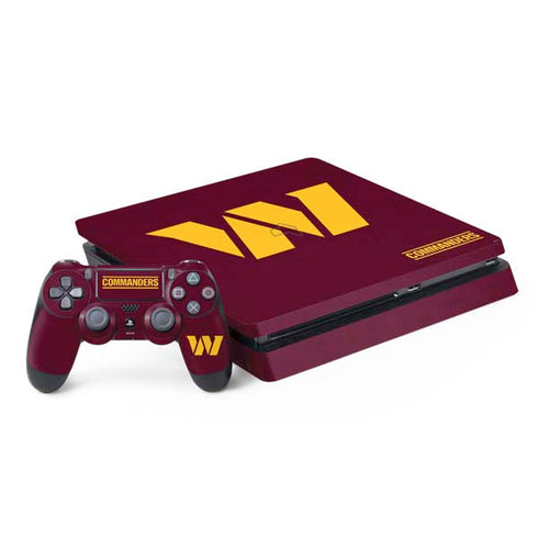 NFL Washington Commanders Distressed PlayStation PS4 Skins