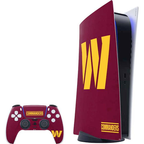 NFL Washington Commanders Distressed PlayStation PS5 Skins