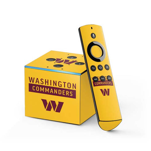 NFL Washington Commanders Yellow Fire TV Cube Skin