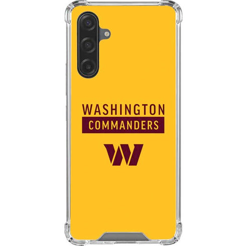 NFL Washington Commanders Yellow Galaxy A17 Clear Case