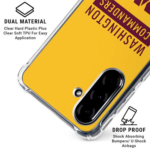 NFL Washington Commanders Yellow Galaxy A36 5G Clear Case