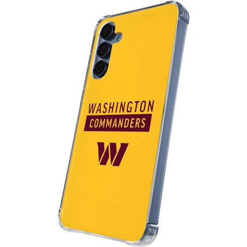 NFL Washington Commanders Yellow Galaxy A55 5G Clear Case