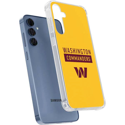 NFL Washington Commanders Yellow Galaxy A55 5G Clear Case