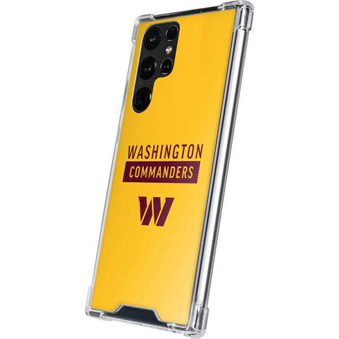 NFL Washington Commanders Yellow Galaxy S22 Ultra Clear Case