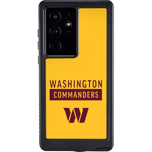 NFL Washington Commanders Yellow Galaxy S24 Ultra Waterproof Case