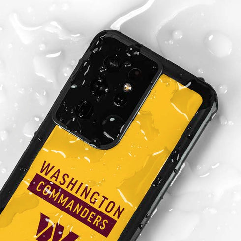 NFL Washington Commanders Yellow Galaxy S24 Ultra Waterproof Case