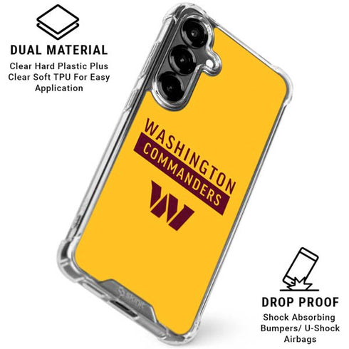 NFL Washington Commanders Yellow Galaxy S26 Clear Case