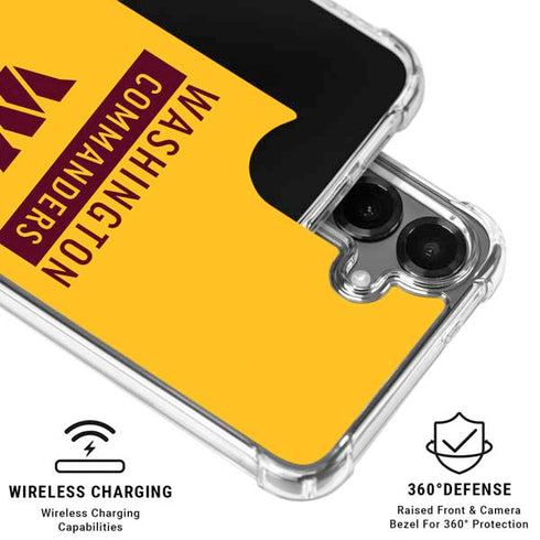 NFL Washington Commanders Yellow Galaxy S26 Plus Clear Case