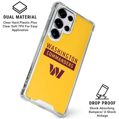 NFL Washington Commanders Yellow Galaxy S26 Ultra Clear Case