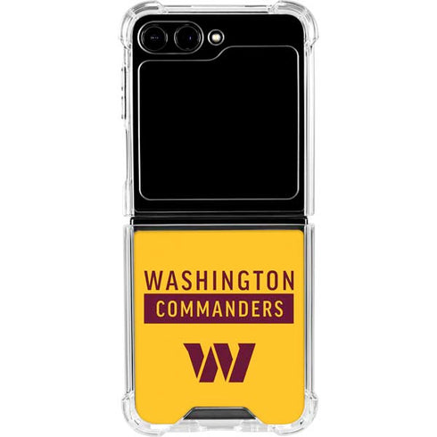 NFL Washington Commanders Yellow Galaxy Z Flip6 Clear Case