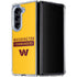 NFL Washington Commanders Yellow Galaxy Z Fold5 5G Clear Case