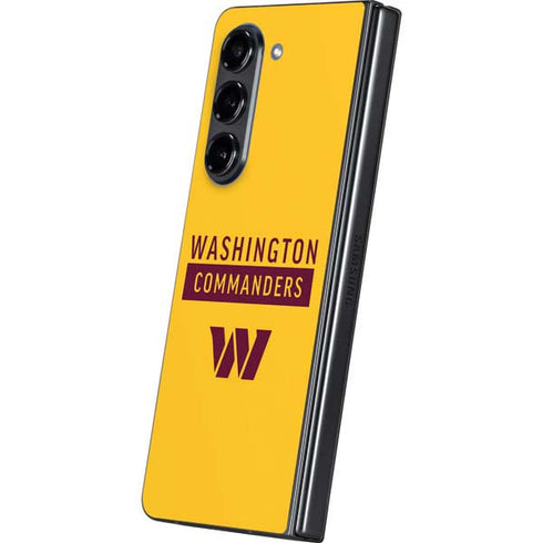NFL Washington Commanders Yellow Galaxy Z Fold5 5G Skin