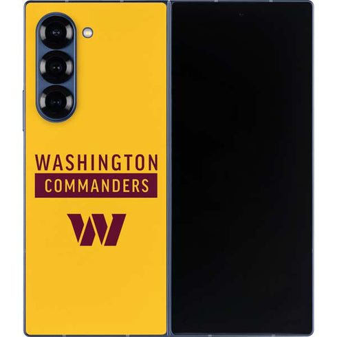 NFL Washington Commanders Yellow Galaxy Z Fold6 Skin