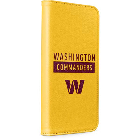 NFL Washington Commanders Yellow iPhone 15 Pro Max Folio Case