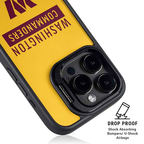 NFL Washington Commanders Yellow iPhone 15 Pro Max Kickstand Case