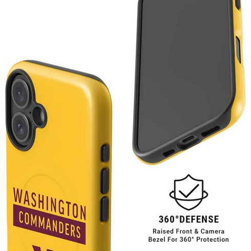NFL Washington Commanders Yellow iPhone 16 Magsafe Impact Case