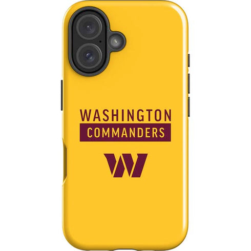 NFL Washington Commanders Yellow iPhone 16 Plus Impact Case