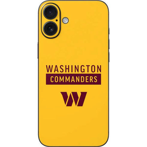 NFL Washington Commanders Yellow iPhone 16 Plus Skin