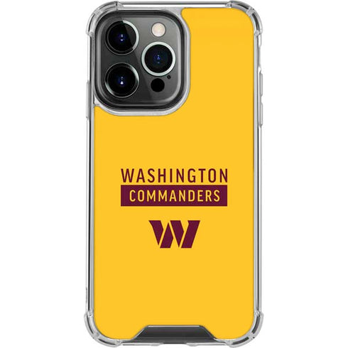 NFL Washington Commanders Yellow iPhone 16 Pro Clear Case