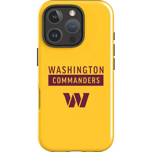 NFL Washington Commanders Yellow iPhone 16 Pro Impact Case
