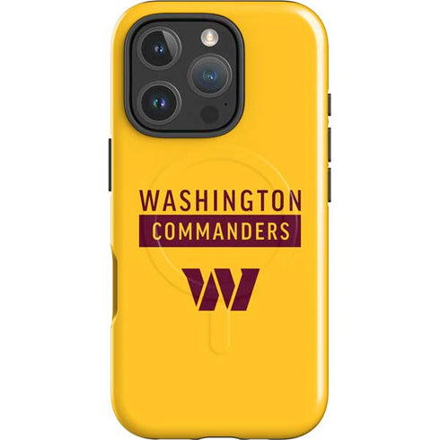 NFL Washington Commanders Yellow iPhone 16 Pro Magsafe Impact Case