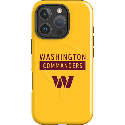 NFL Washington Commanders Yellow iPhone 16 Pro Max Magsafe Impact Case