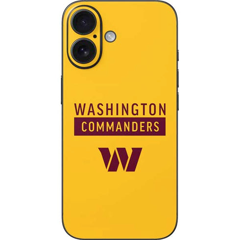 NFL Washington Commanders Yellow iPhone 16 Skin